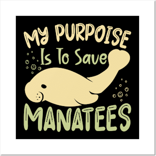 Manatee Manatee Manti Floaty Potatoes Posters and Art